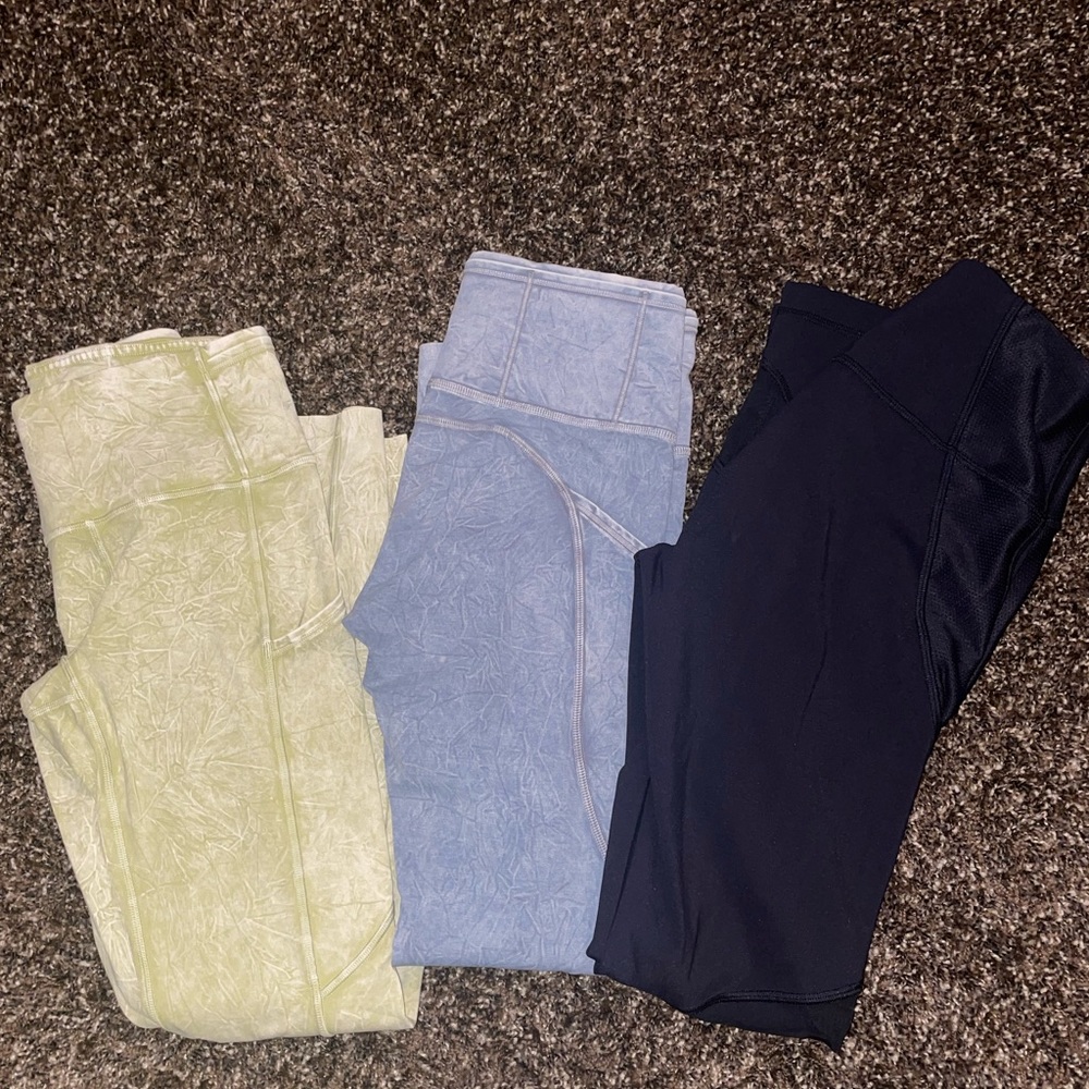 LuLuLemon 3 pairs of leggings for the price of one!  All size 4!